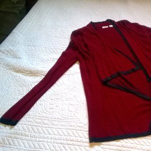 Red/Black Drape Sweater